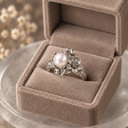 Silver Bloom Pearl Ring