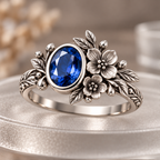 Sapphire Blossom Ring