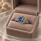 Sapphire Blossom Ring