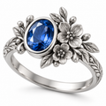 Sapphire Blossom Ring