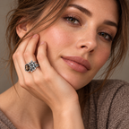 Smoky Blossom Ring