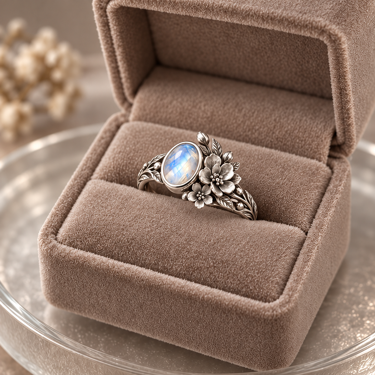 Moonlight Blossom Ring