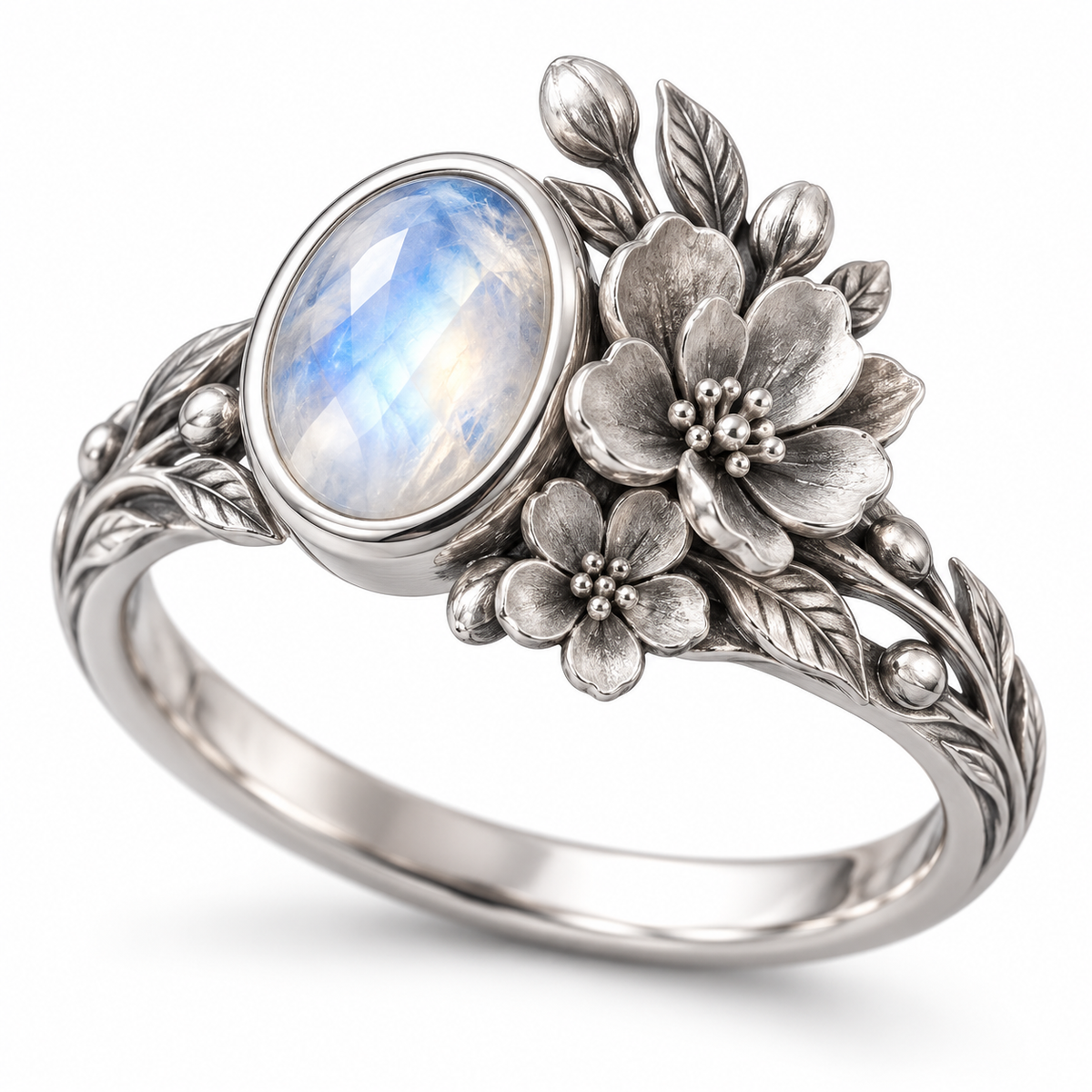 Moonlight Blossom Ring