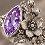 Amethyst Blossom Ring