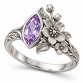 Amethyst Blossom Ring
