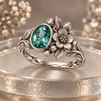 Emerald Blossom Ring