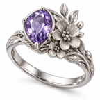 Violet Bloom Ring