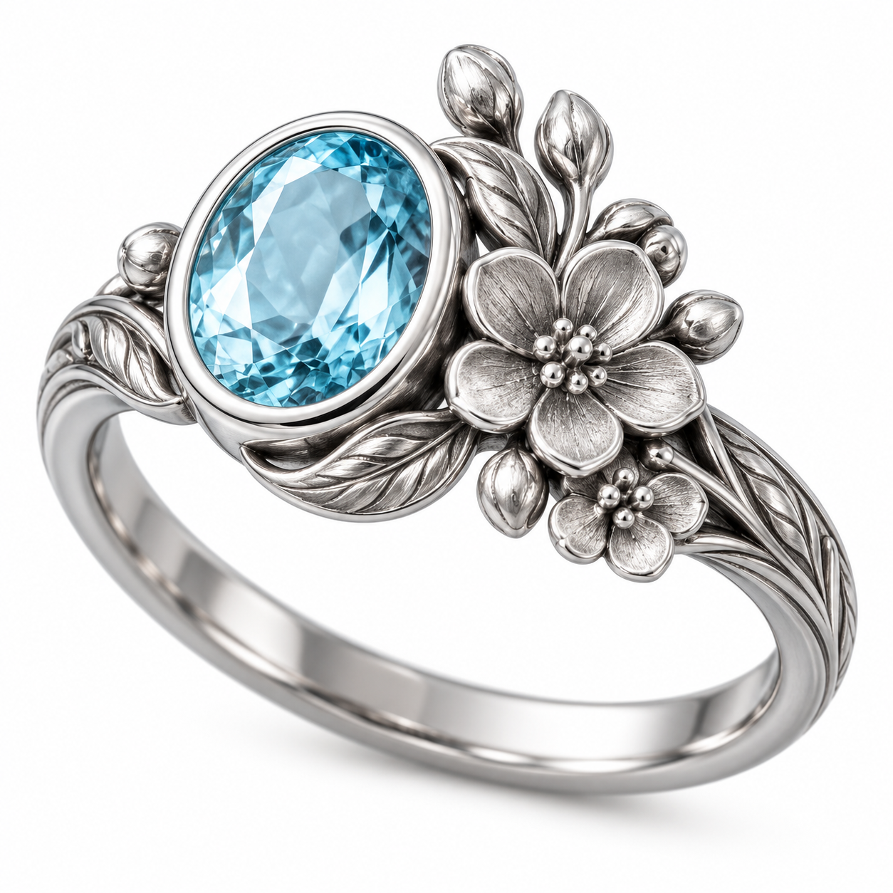 Azure Bloom Ring