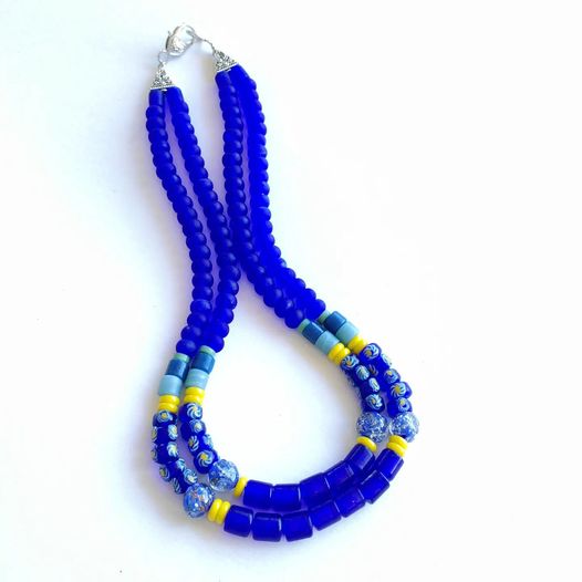 RB 2 Layered Royal Blue Necklace