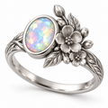Opal Blossom Ring