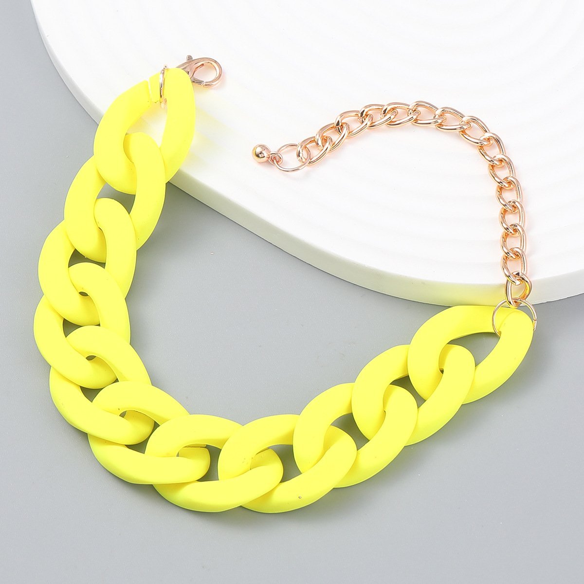 Women's Fashion Solid colour Hard Rubber Bracelet