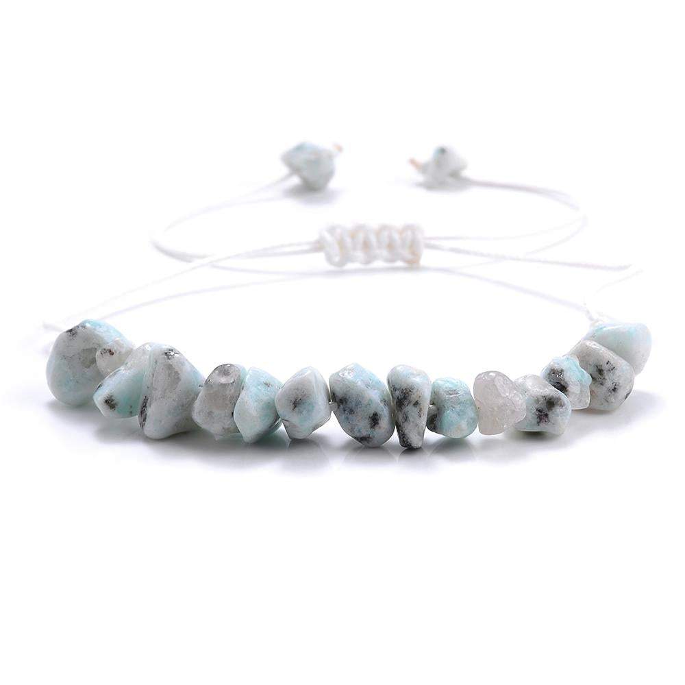 Irregular Natural Stone Crystal Beads Stretch Bracelet