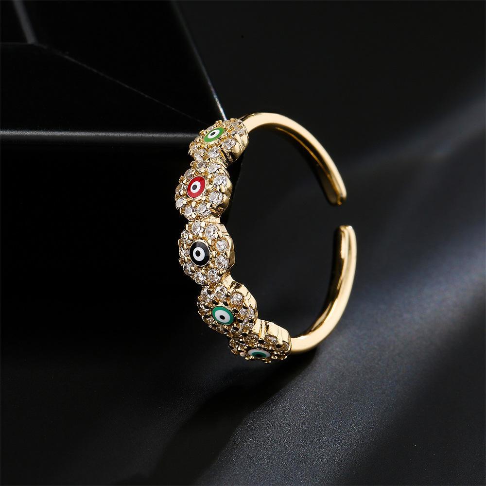 New Gold colour Zirconium Petroleum Magic Eye Ring