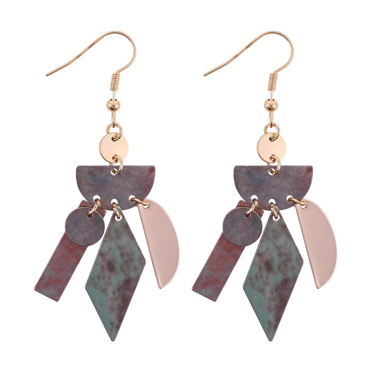 New Simple Colorful Geometric Earrings