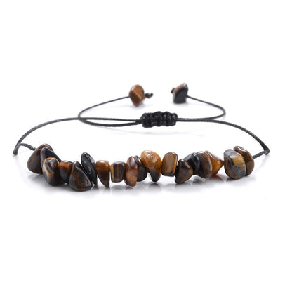 Irregular Natural Stone Crystal Beads Stretch Bracelet