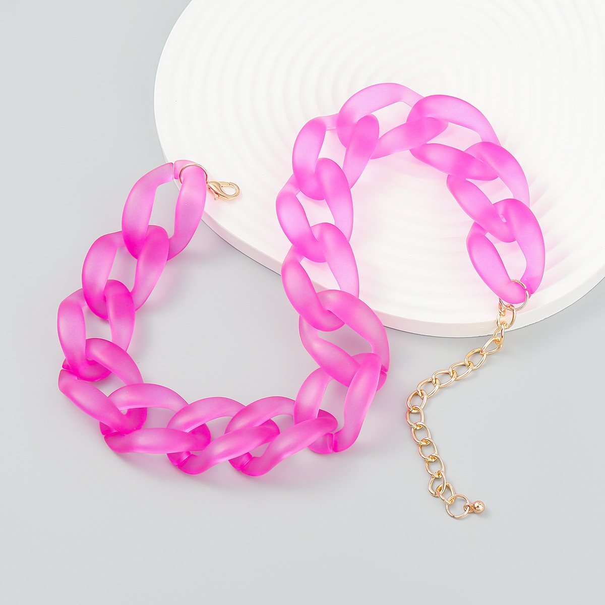 Women's Boho Multicolour Resin Clavicle Chain Necklace