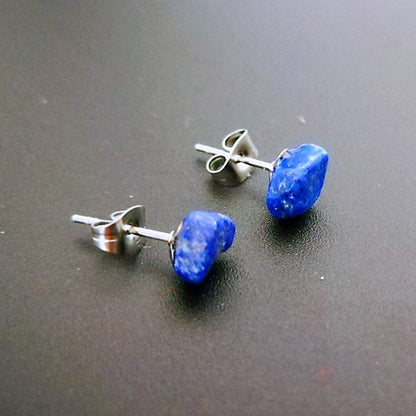 Natural Stone Ear Post Stud Earrings