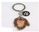 Pet Dog Painted Zinc Alloy Keychain