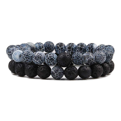 Natural Stone Lava Beaded Yoga Bracelets