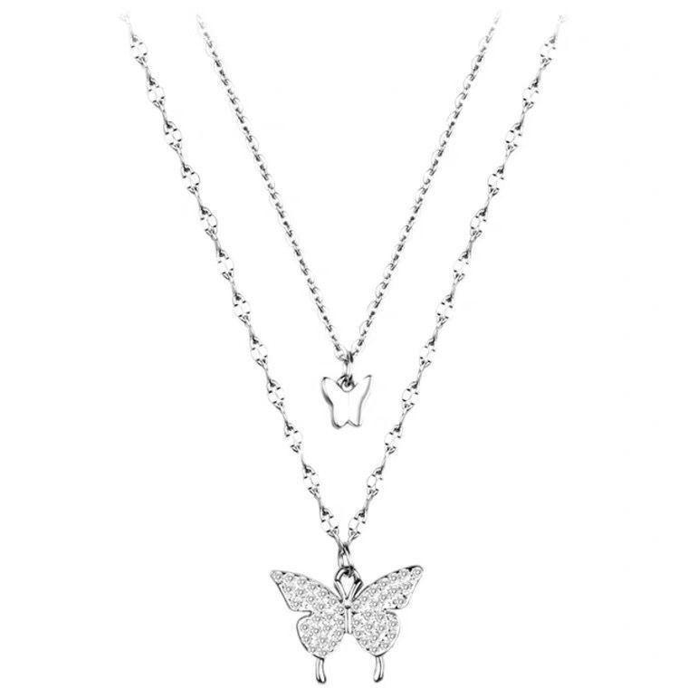 Double Butterfly Tide Necklace