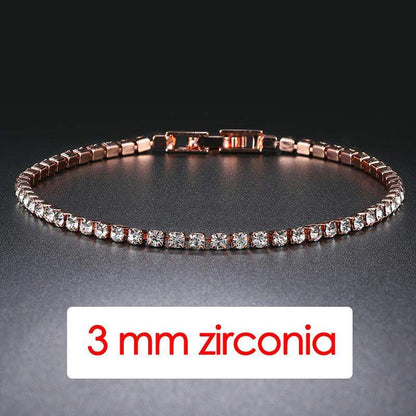 Hiphop Tennis Zirconia Mens Crystal Bracelet