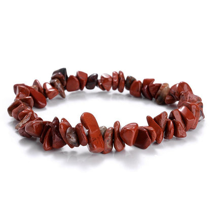 Irregular Natural Stone Crystal Beads Stretch Bracelet