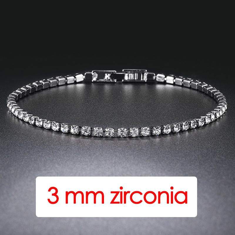 Hiphop Tennis Zirconia Mens Crystal Bracelet