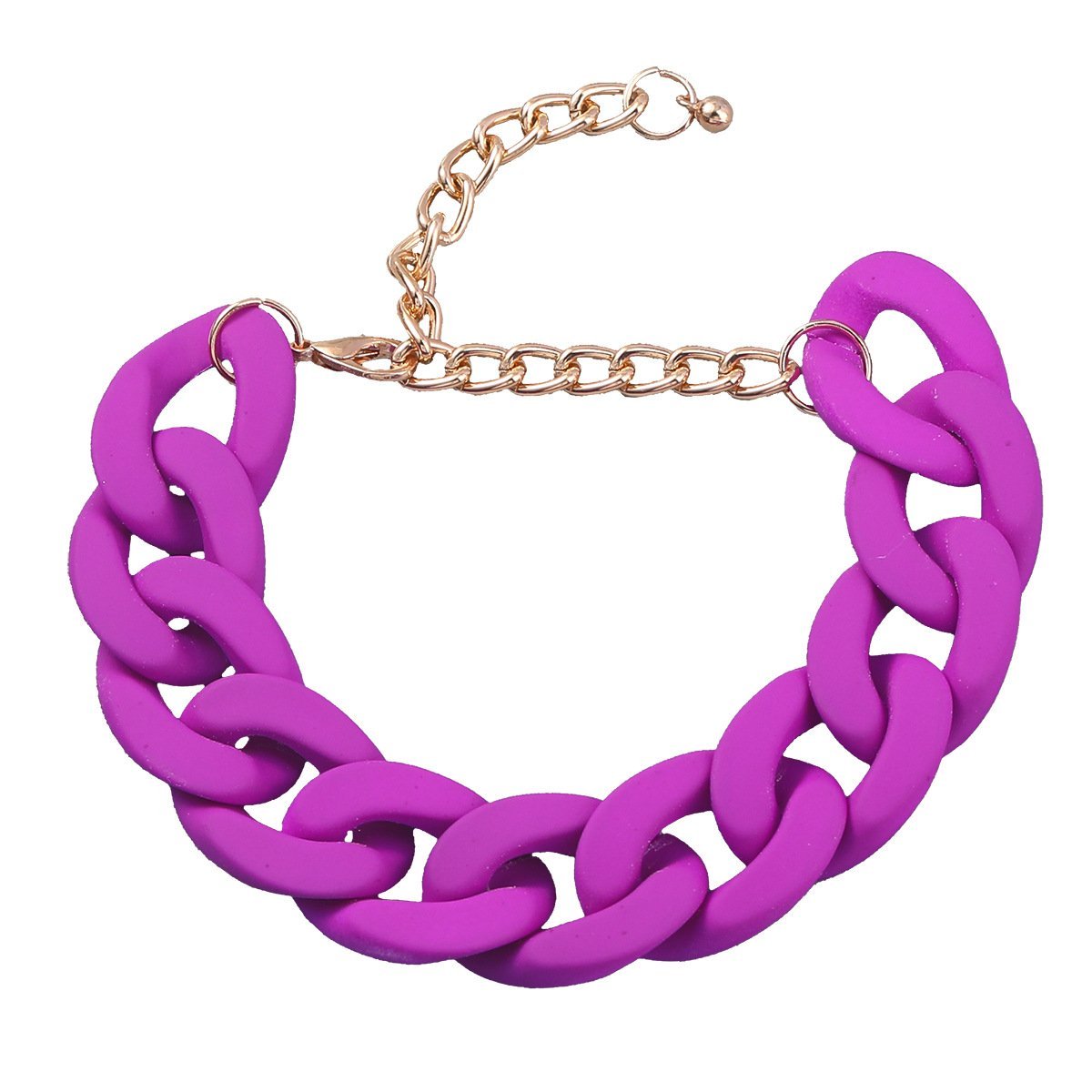Women's Fashion Solid colour Hard Rubber Bracelet