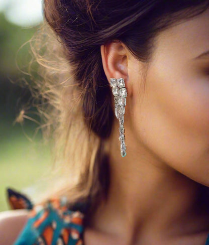Women's Fashion Pendant Multicolour Rhinestone Earrings