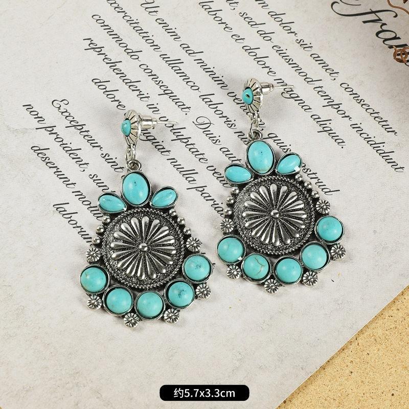 Multi-style Retro National Style Contrast Colorful Earrings