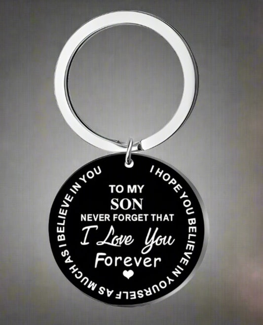 TO MY DAUGHTER/SON Stainless Steel Jewelry Round Keychain