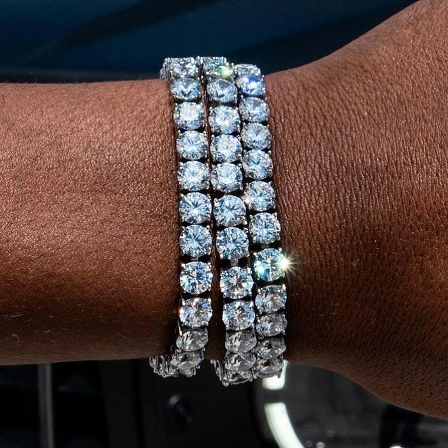 Hiphop Tennis Zirconia Mens Crystal Bracelet