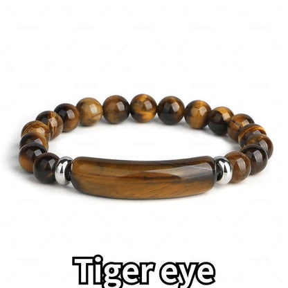 Natural Agate Stone Tiger Eye Stone Obsidian Crystal Bracelet