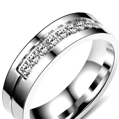 Stainless steel Zircon Ring