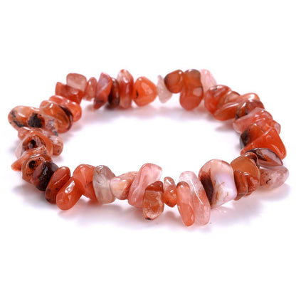 Irregular Natural Stone Crystal Beads Stretch Bracelet