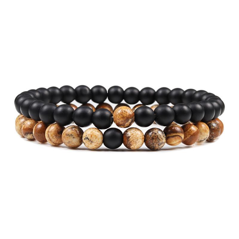 Natural Stone Lava Beaded Yoga Bracelets