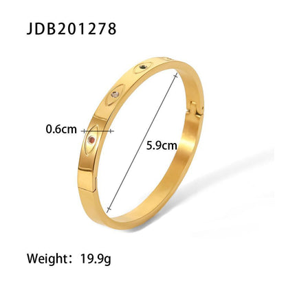 High Quality Stainless Steel Open Gold Bracelet